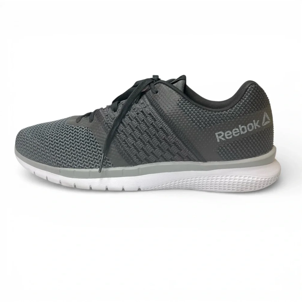 Reebok Mens PT Prime Runner Sneaker Size 12 Black Gravel Athletic Knit Sneakers - Picture 1 of 11